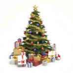 8350431-fully-decorated-christmas-tree-with-many-presents-and-isolated-on-white-background